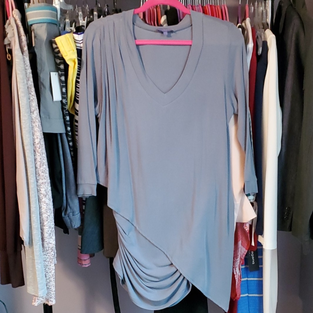 Vivienne Tam top with asymmetric detail